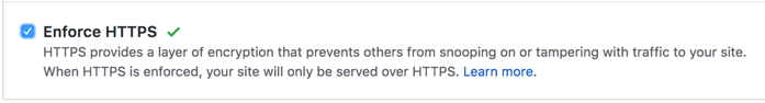 GitHub Pages - Enforce HTTPS